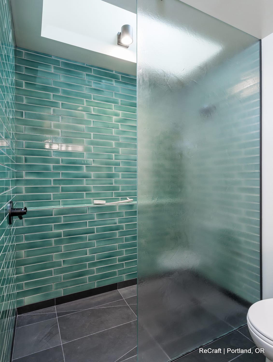 Green Bathroom Shower stall